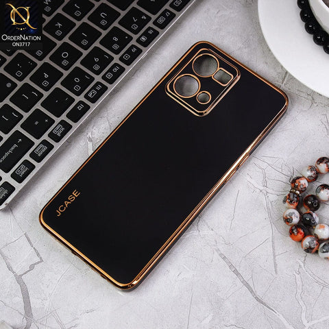 Oppo Reno 7 4G Cover - Black - J-Case New Electroplating Borders  Camera Protection Soft Silicon Case