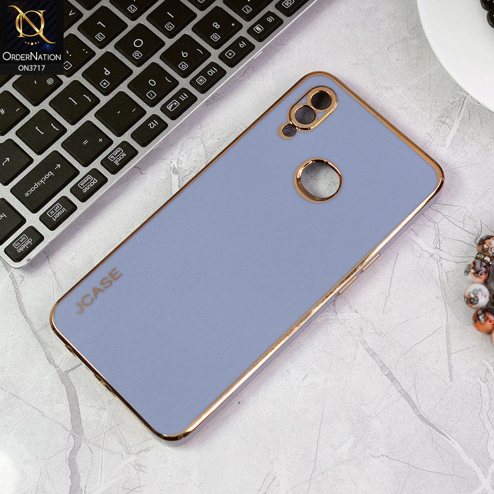 Samsung Galaxy A10s Cover - Carolina Blue - J-Case New Electroplating Borders  Camera Protection Soft Silicon Case