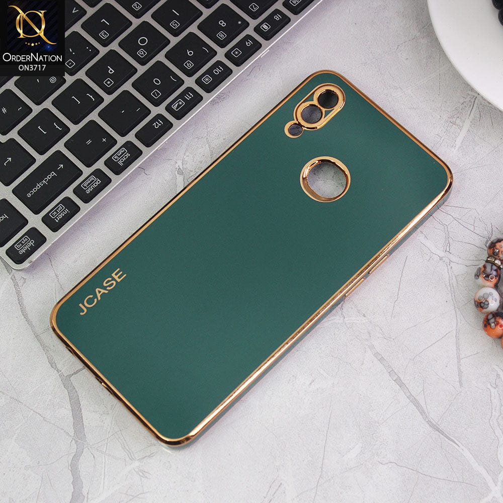Samsung Galaxy A10s Cover - Green - J-Case New Electroplating Borders  Camera Protection Soft Silicon Case