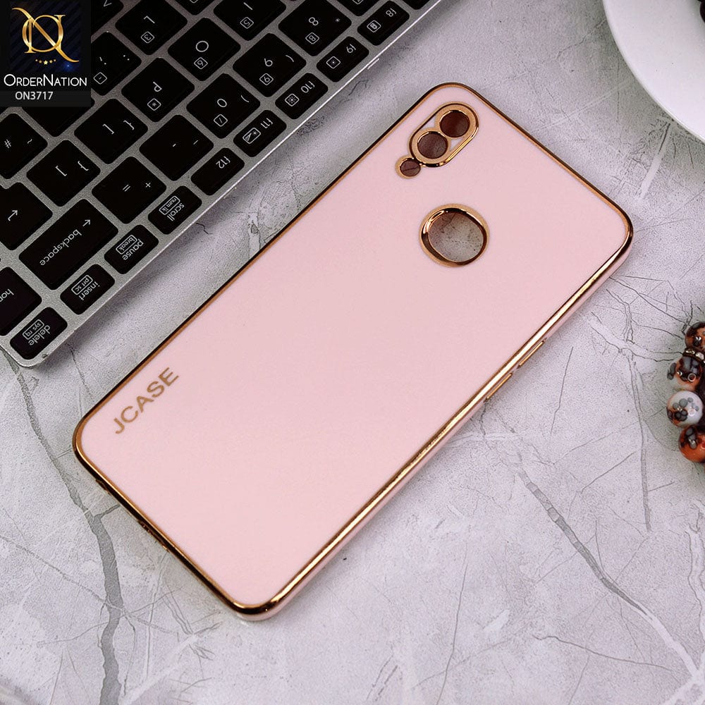 Samsung Galaxy A10s Cover - Pink - J-Case New Electroplating Borders  Camera Protection Soft Silicon Case