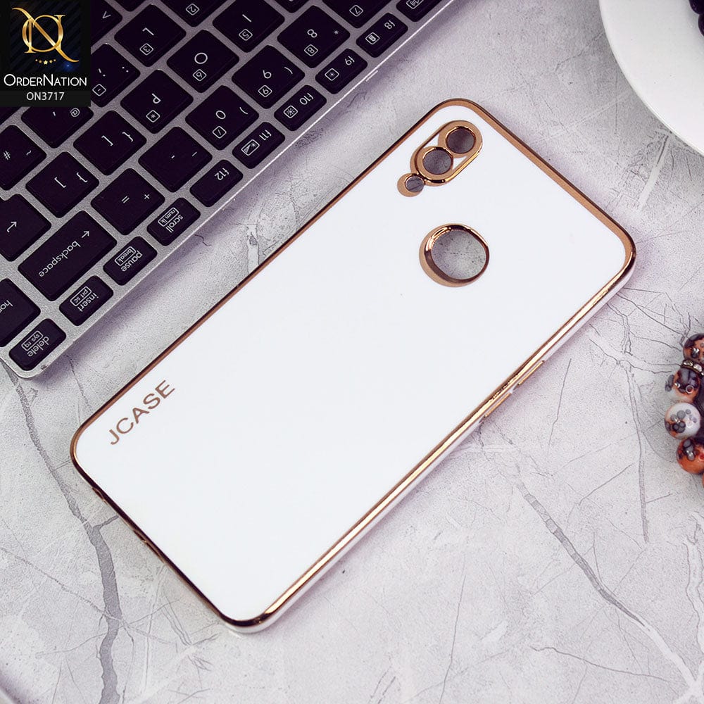 Samsung Galaxy A10s Cover - White - J-Case New Electroplating Borders  Camera Protection Soft Silicon Case