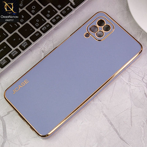 Samsung Galaxy A12 Cover - Carolina Blue - J-Case New Electroplating Borders  Camera Protection Soft Silicon Case