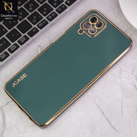 Samsung Galaxy A12 Cover - Green - J-Case New Electroplating Borders  Camera Protection Soft Silicon Case