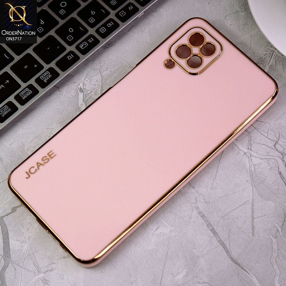 Samsung Galaxy A12 Cover - Pink - J-Case New Electroplating Borders  Camera Protection Soft Silicon Case