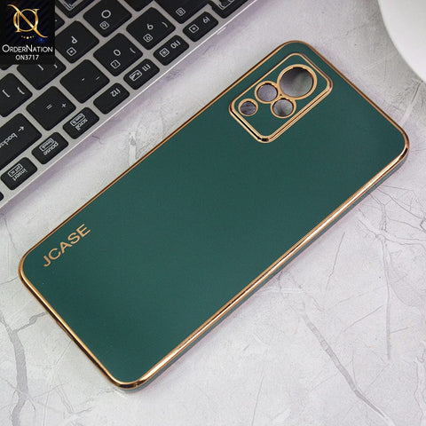 Vivo V21s Cover - Green - J-Case New Electroplating Borders  Camera Protection Soft Silicon Case