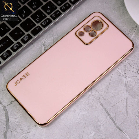 Vivo V21s Cover - Pink - J-Case New Electroplating Borders  Camera Protection Soft Silicon Case