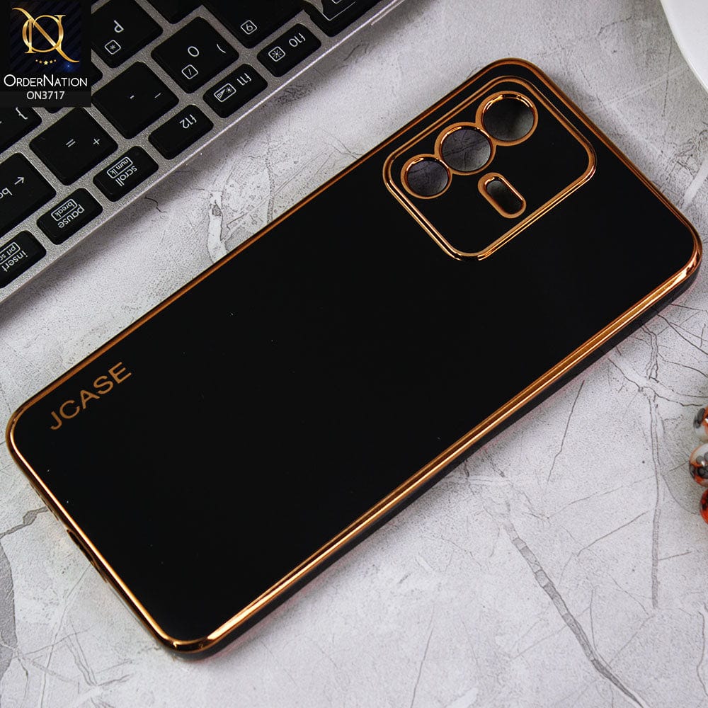 Vivo S12 Cover - Black - J-Case New Electroplating Borders  Camera Protection Soft Silicon Case