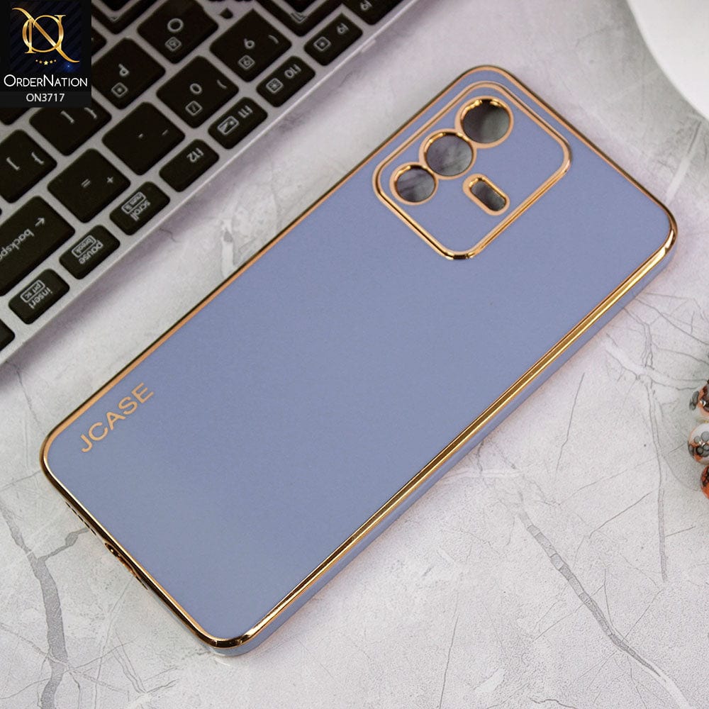 Vivo V23 5G Cover - Carolina Blue - J-Case New Electroplating Borders  Camera Protection Soft Silicon Case
