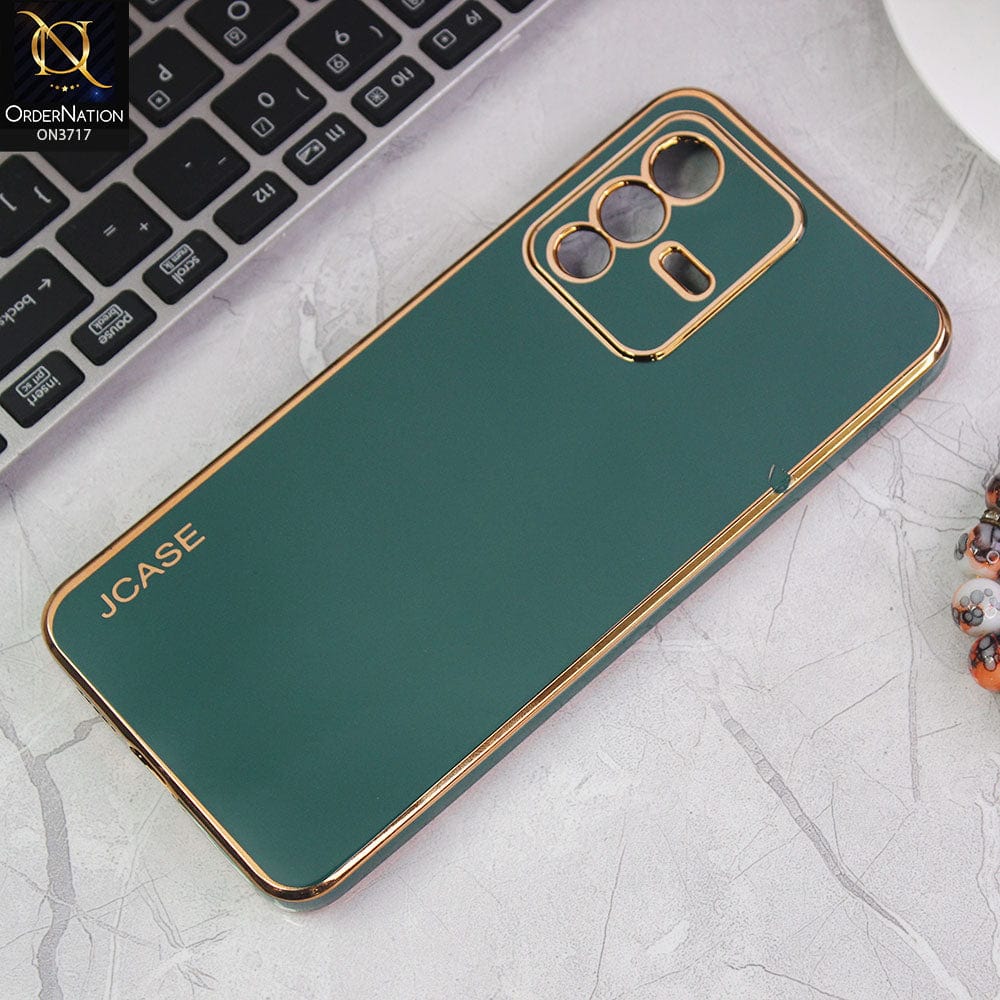 Vivo S12 Cover - Green - J-Case New Electroplating Borders  Camera Protection Soft Silicon Case