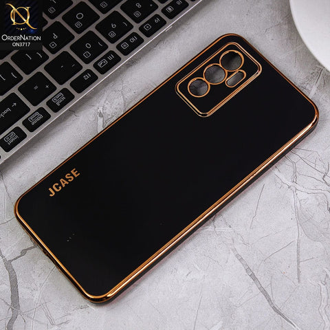 Vivo S10e Cover - Black - J-Case New Electroplating Borders  Camera Protection Soft Silicon Case