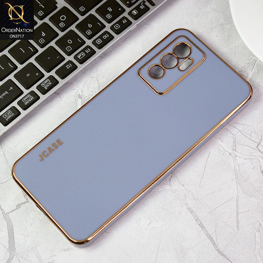Vivo V23e 5G Cover - Carolina Blue - J-Case New Electroplating Borders  Camera Protection Soft Silicon Case