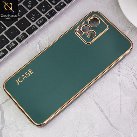 Vivo Y21s Cover - Green - J-Case New Electroplating Borders  Camera Protection Soft Silicon Case