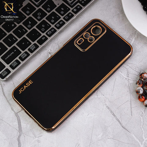 Vivo Y51a Cover - Black - J-Case New Electroplating Borders  Camera Protection Soft Silicon Case