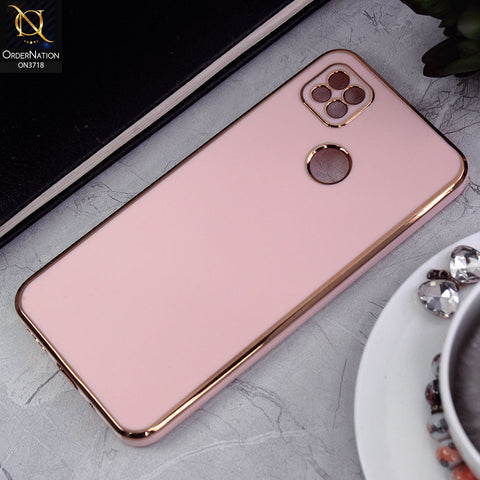 Xiaomi Redmi 10A Cover - Pink - New Electroplating Borders Camera Protective Soft Silicon Case