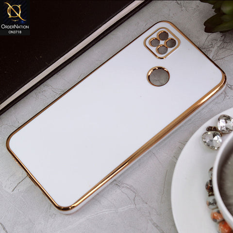 Xiaomi Redmi 9C Cover - White - New Electroplating Borders Camera Protective Soft Silicon Case