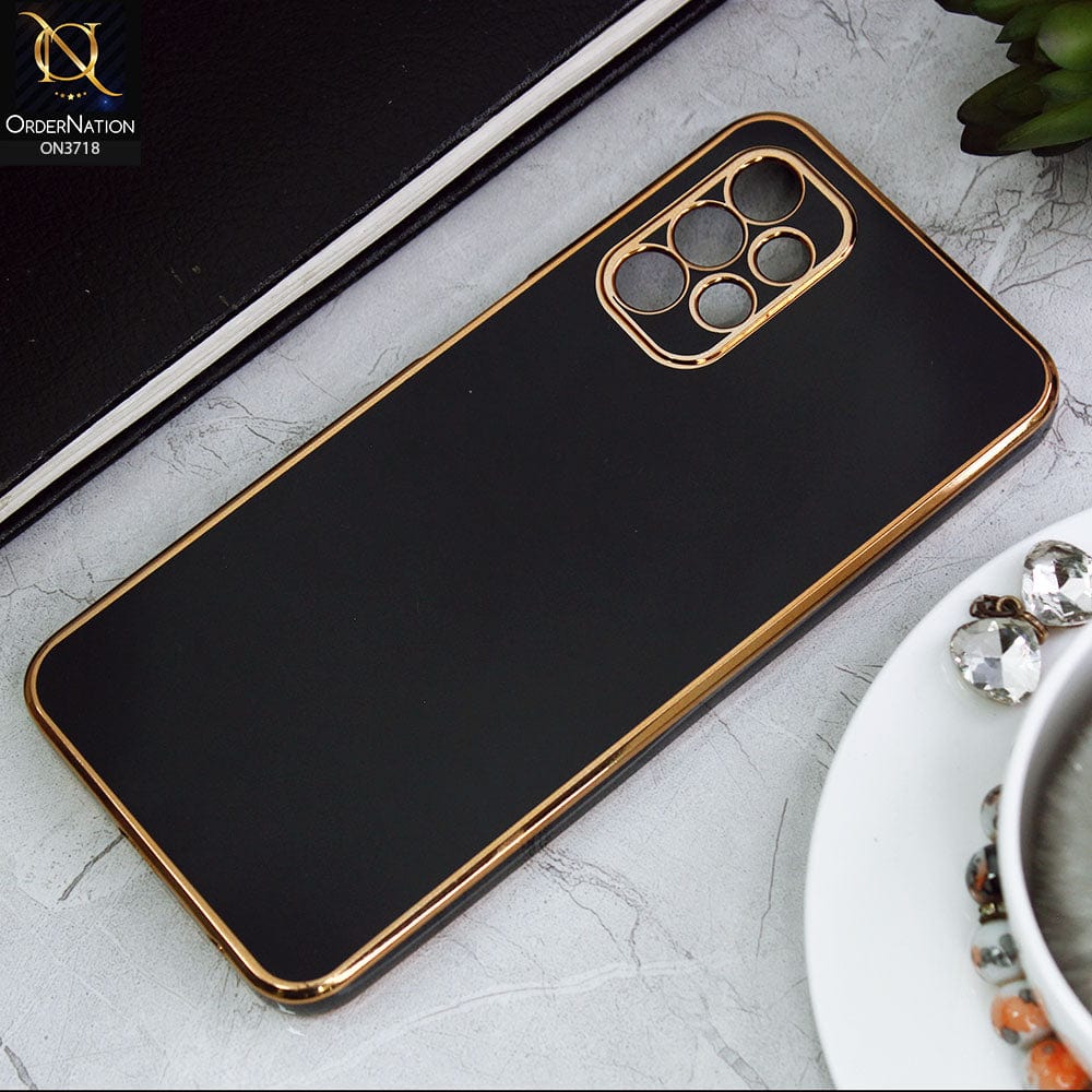 Samsung Galaxy A13 Cover - Black - New Electroplating Borders Camera Protective Soft Silicon Case
