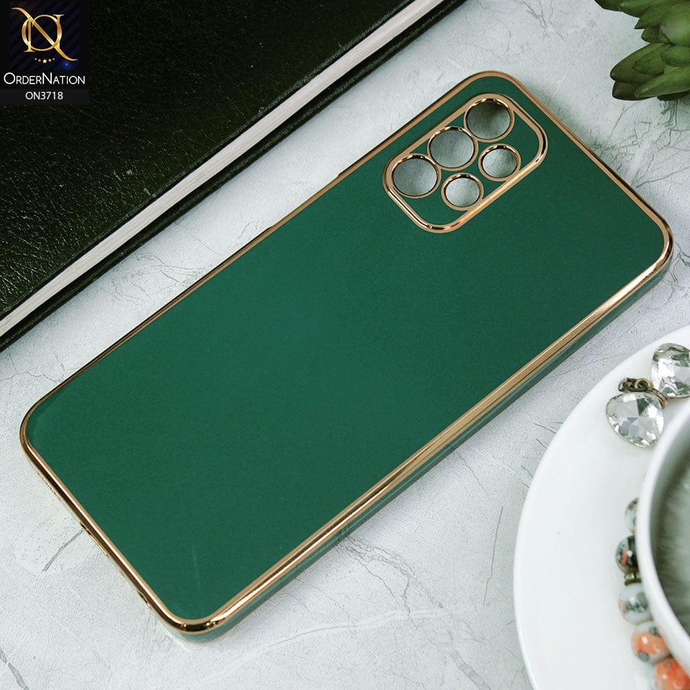 Samsung Galaxy A13 Cover - Green - New Electroplating Borders Camera Protective Soft Silicon Case