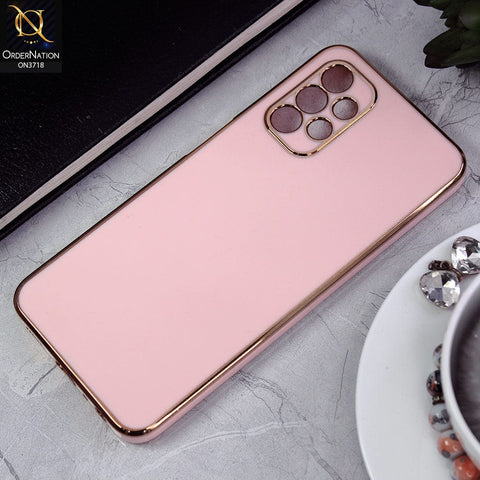 Samsung Galaxy A13 Cover - Pink - New Electroplating Borders Camera Protective Soft Silicon Case