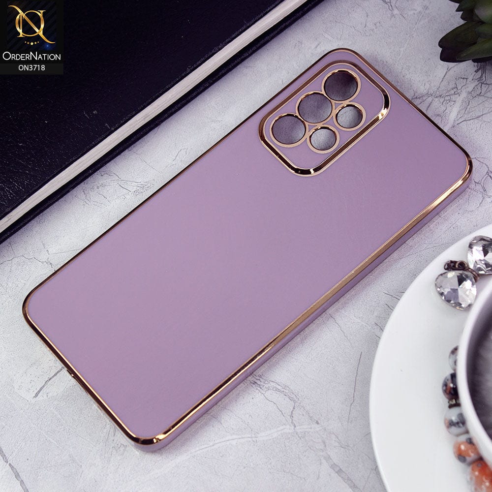 Samsung Galaxy A33 5G Cover - Mauve - New Electroplating Borders Camera Protective Soft Silicon Case