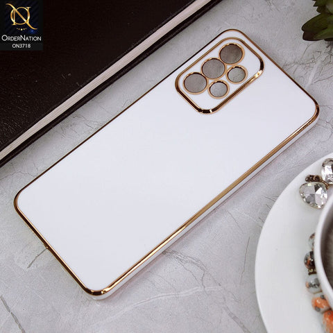 Samsung Galaxy A33 5G Cover - White - New Electroplating Borders Camera Protective Soft Silicon Case