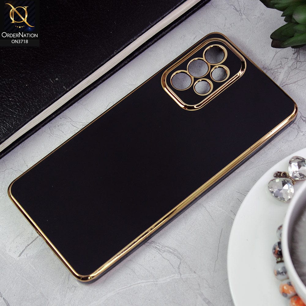 Samsung Galaxy A73 5G Cover - Black - New Electroplating Borders Camera Protective Soft Silicon Case