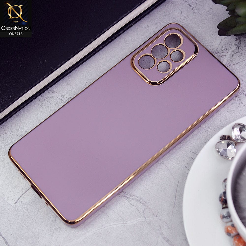 Samsung Galaxy A73 5G Cover - Mauve - New Electroplating Borders Camera Protective Soft Silicon Case