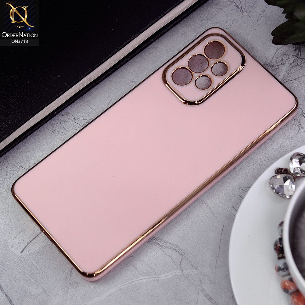 Samsung Galaxy A73 5G Cover - Pink - New Electroplating Borders Camera Protective Soft Silicon Case