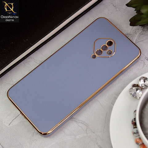 Vivo S1 Pro Cover - Carolina Blue - New Electroplating Borders Camera Protective Soft Silicon Case