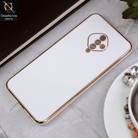 Vivo Y51 (2020 September) Cover - White - New Electroplating Borders Camera Protective Soft Silicon Case