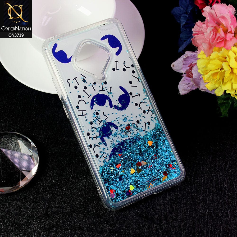 Vivo Y51 (2020 September) Cover - Design 2 - New Flower Series Soft Silicone Bling Sparkle Moving  Liquid Glitter Case