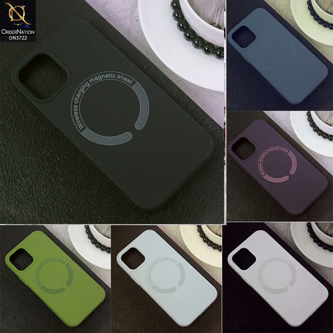iPhone 12 Pro Cover - Black - Soft Shockproof Sillica Gel Case With Wireless Charging Magnetic Sheet