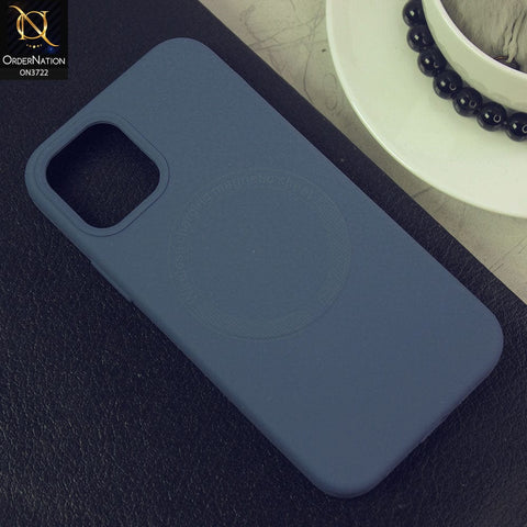 iPhone 11 Pro Max Cover - Blue - Soft Shockproof Sillica Gel Case With Wireless Charging Magnetic Sheet