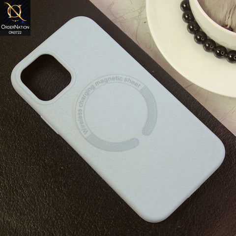 iPhone 12 Pro Cover - Sky Blue - Soft Shockproof Sillica Gel Case With Wireless Charging Magnetic Sheet