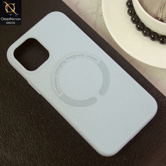 iPhone 12 Pro Max Cover - Sky Blue - Soft Shockproof Sillica Gel Case With Wireless Charging Magnetic Sheet