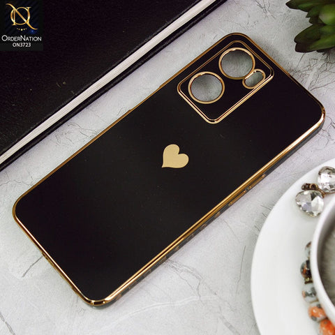 Oppo A77s Cover - Black - New Electroplating Borders  Camera Protection Soft Silicon Case