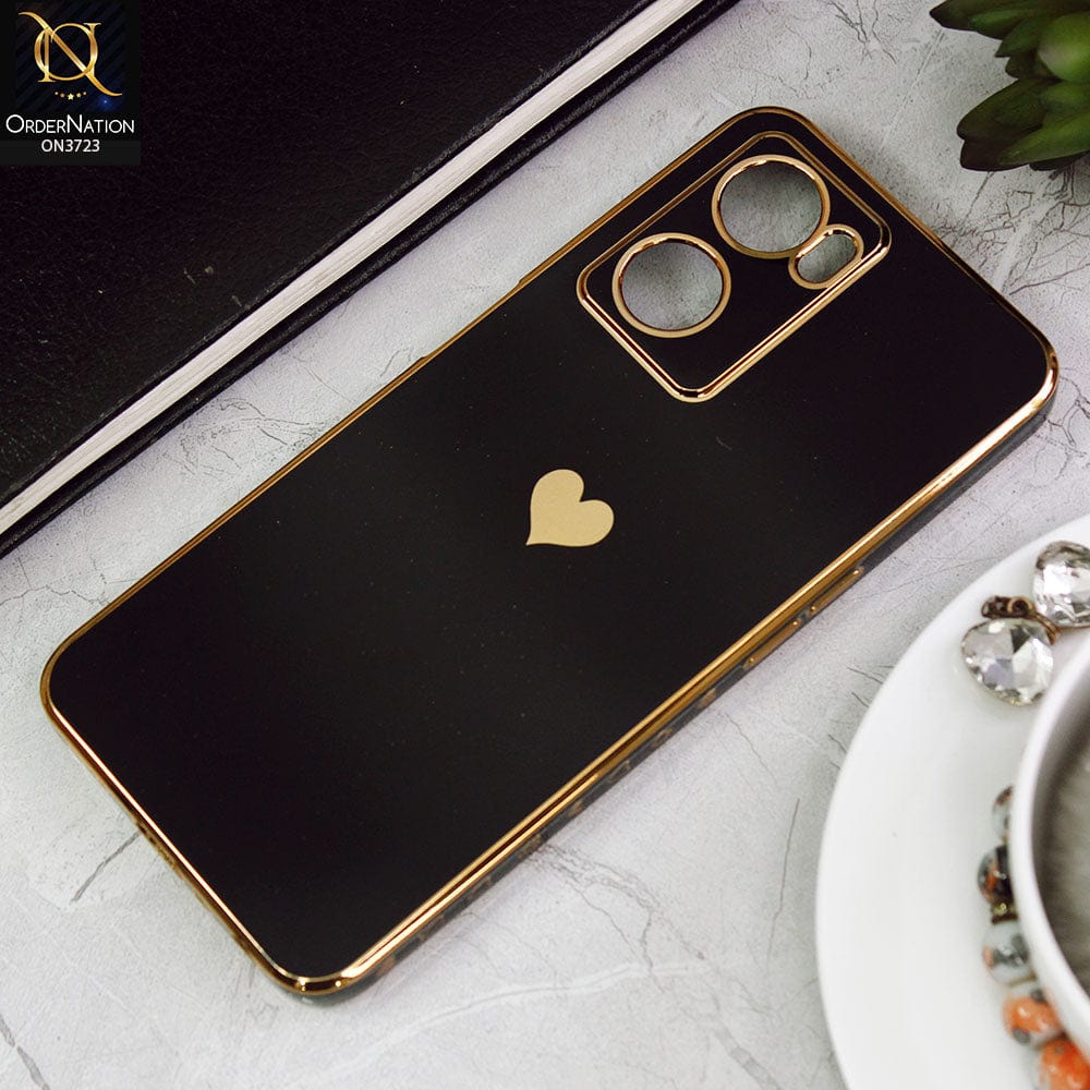 Oppo A57e Cover - Black - New Electroplating Borders  Camera Protection Soft Silicon Case
