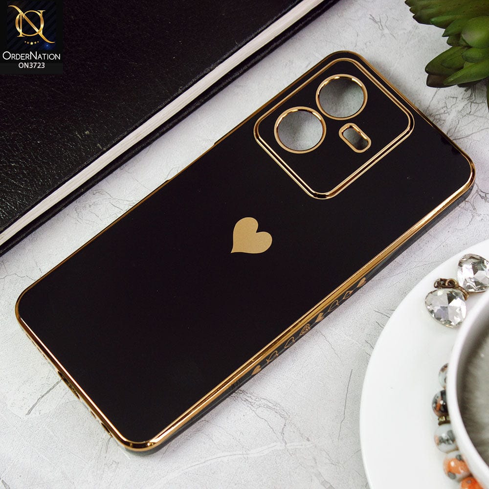 Vivo Y22 Cover - Black - New Electroplating Borders  Camera Protection Soft Silicon Case