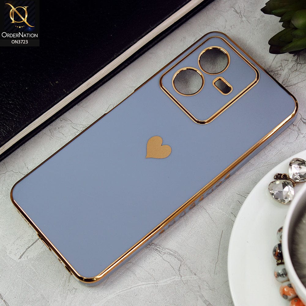 Vivo Y22 Cover - Carolina Blue - New Electroplating Borders  Camera Protection Soft Silicon Case