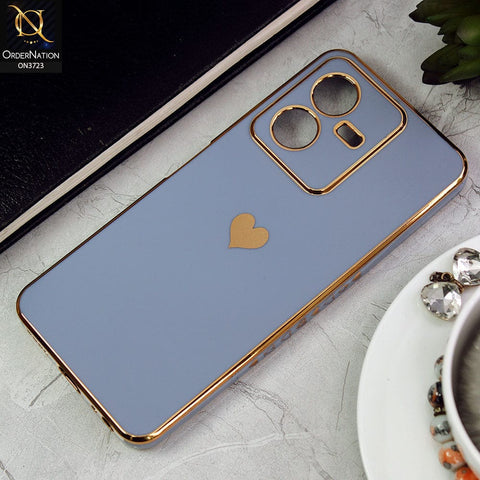 Vivo Y22 Cover - Carolina Blue - New Electroplating Borders  Camera Protection Soft Silicon Case