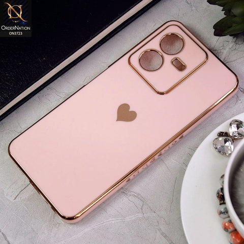 Vivo Y22 Cover - Pink - New Electroplating Borders  Camera Protection Soft Silicon Case