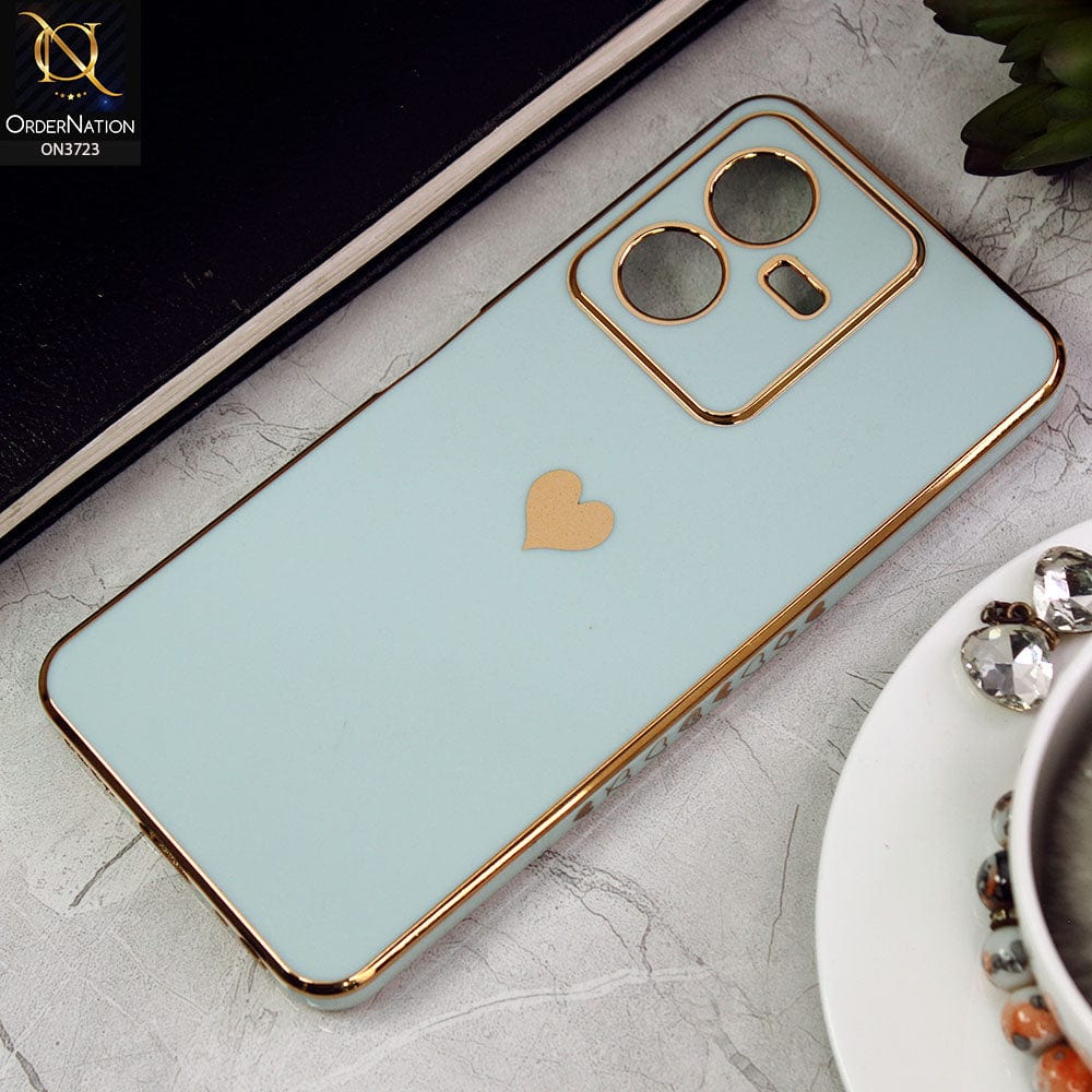 Vivo Y22 Cover - Sea Green - New Electroplating Borders  Camera Protection Soft Silicon Case