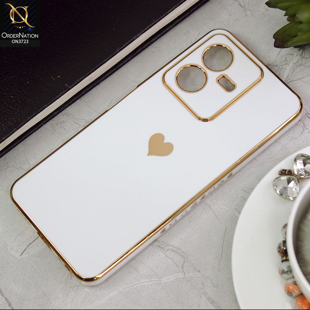 Vivo Y22 Cover - White - New Electroplating Borders  Camera Protection Soft Silicon Case