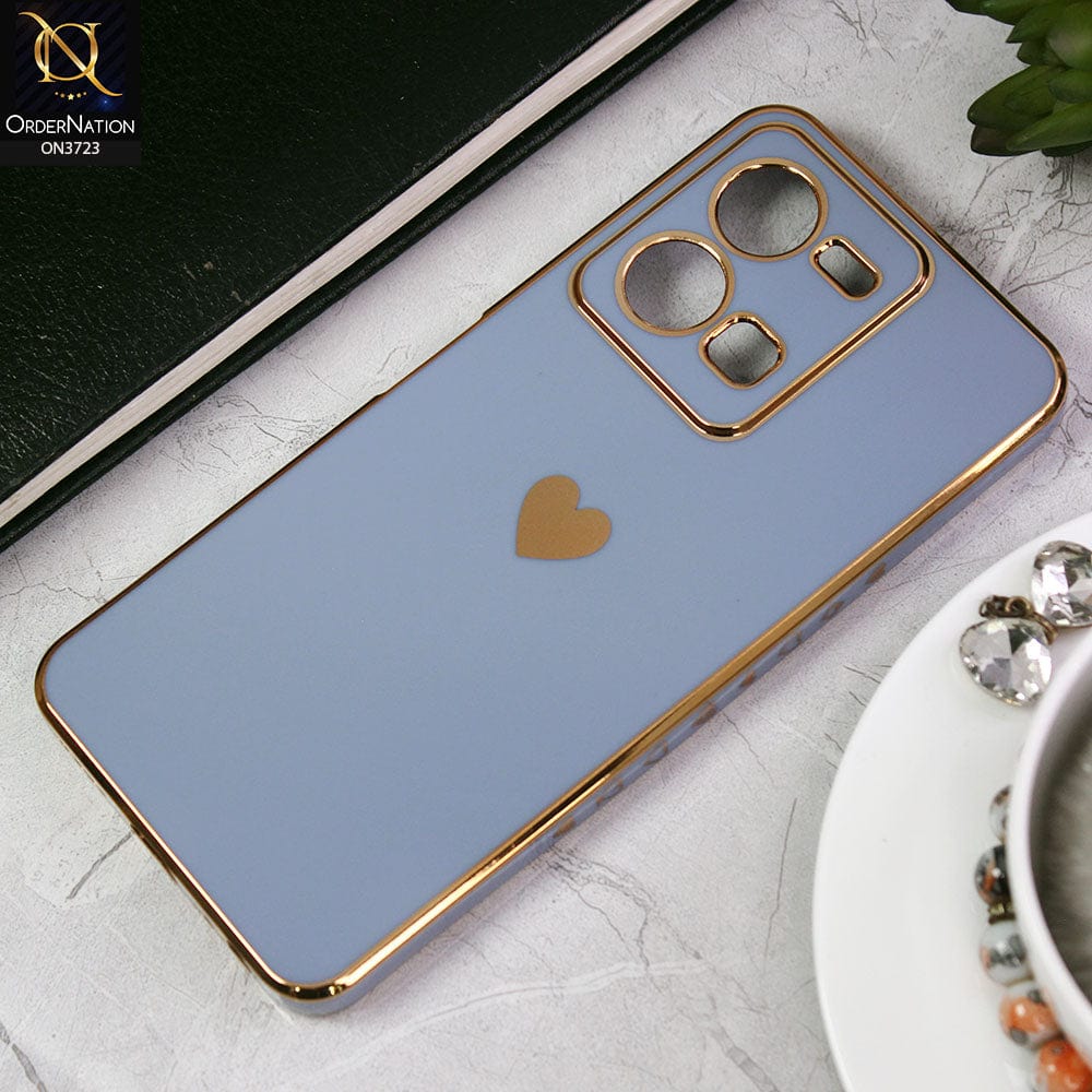 Vivo Y35 4G Cover - Carolina Blue - New Electroplating Borders  Camera Protection Soft Silicon Case