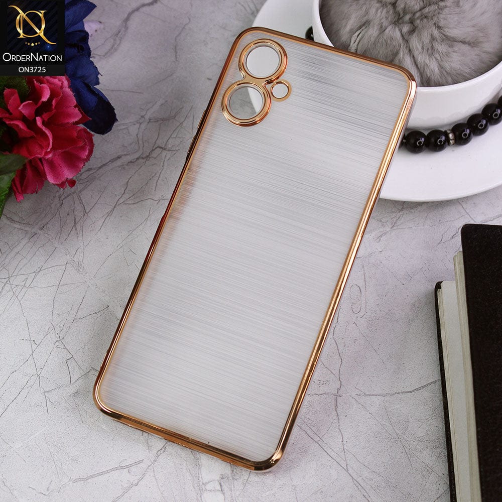 Tecno Camon 19 Neo Cover - Golden - New Trendy Glossy Border With Camera Protection Soft Silicon Case