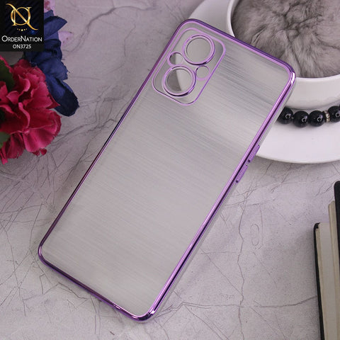 OnePlus Nord N20 5G Cover - Purple - New Trendy Glossy Border With Camera Protection Soft Silicon Case