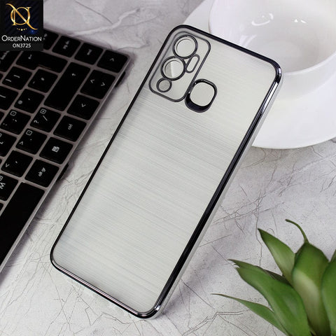 Infinix Hot 12 Play Cover - Black - New Trendy Glossy Border With Camera Protection Soft Silicon Case