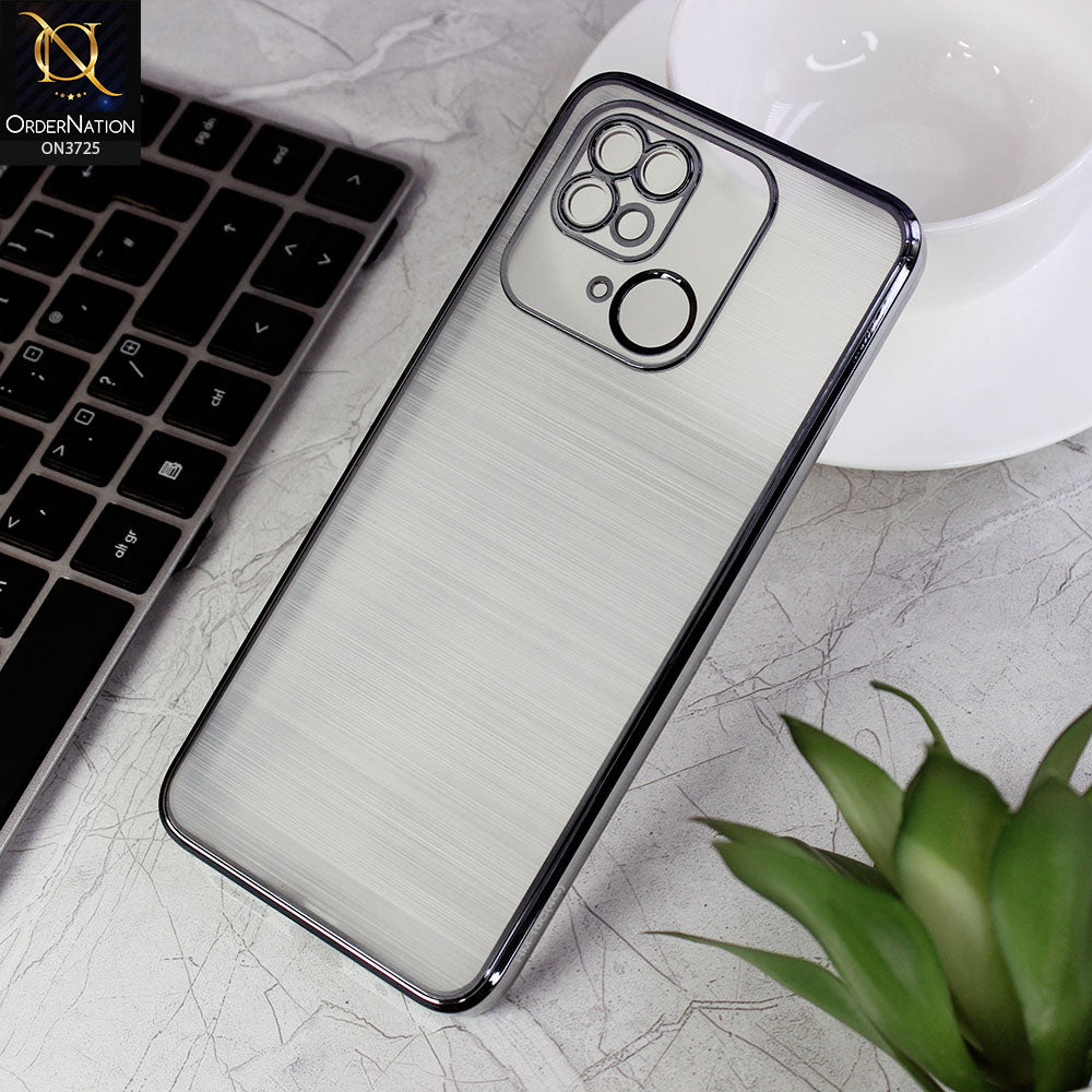 Xiaomi Redmi 10C Cover - Black - New Trendy Glossy Border With Camera Protection Soft Silicon Case