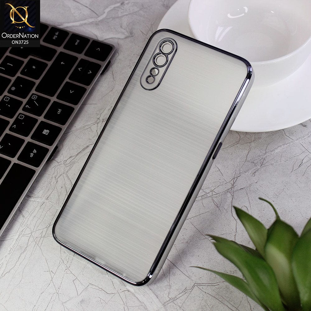 Vivo S1 Cover - Black - New Trendy Glossy Border With Camera Protection Soft Silicon Case