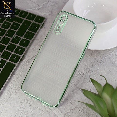 Vivo S1 Cover - Green - New Trendy Glossy Border With Camera Protection Soft Silicon Case