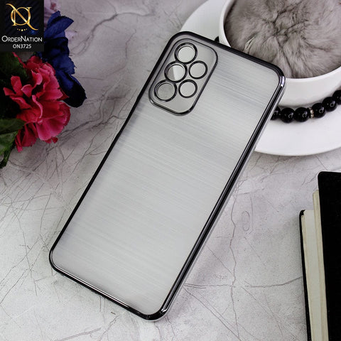 Samsung Galaxy A23 Cover - Black - New Trendy Glossy Border With Camera Protection Soft Silicon Case